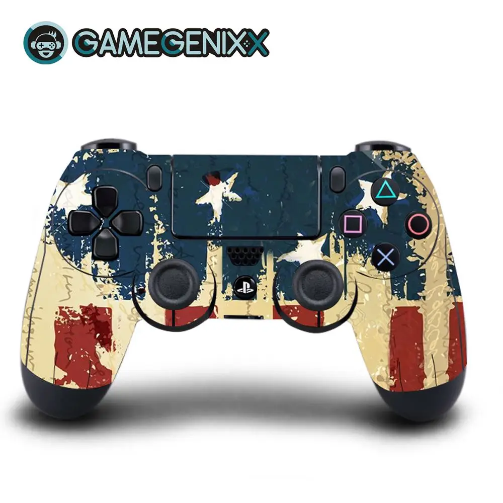 GAMEGENIXX виток винилопласта с наклейкой для Playstation PS4 контроллер Daulshock 4-американский флаг