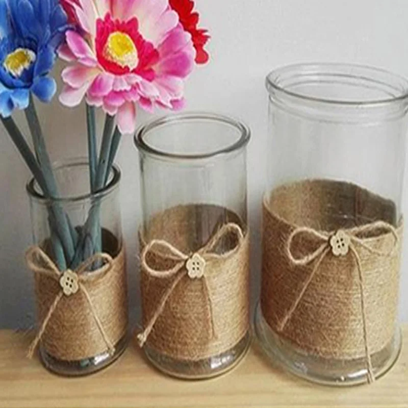 Джутовый шпагат джутовая веревка 200 метров 3-слойная для украшения сада