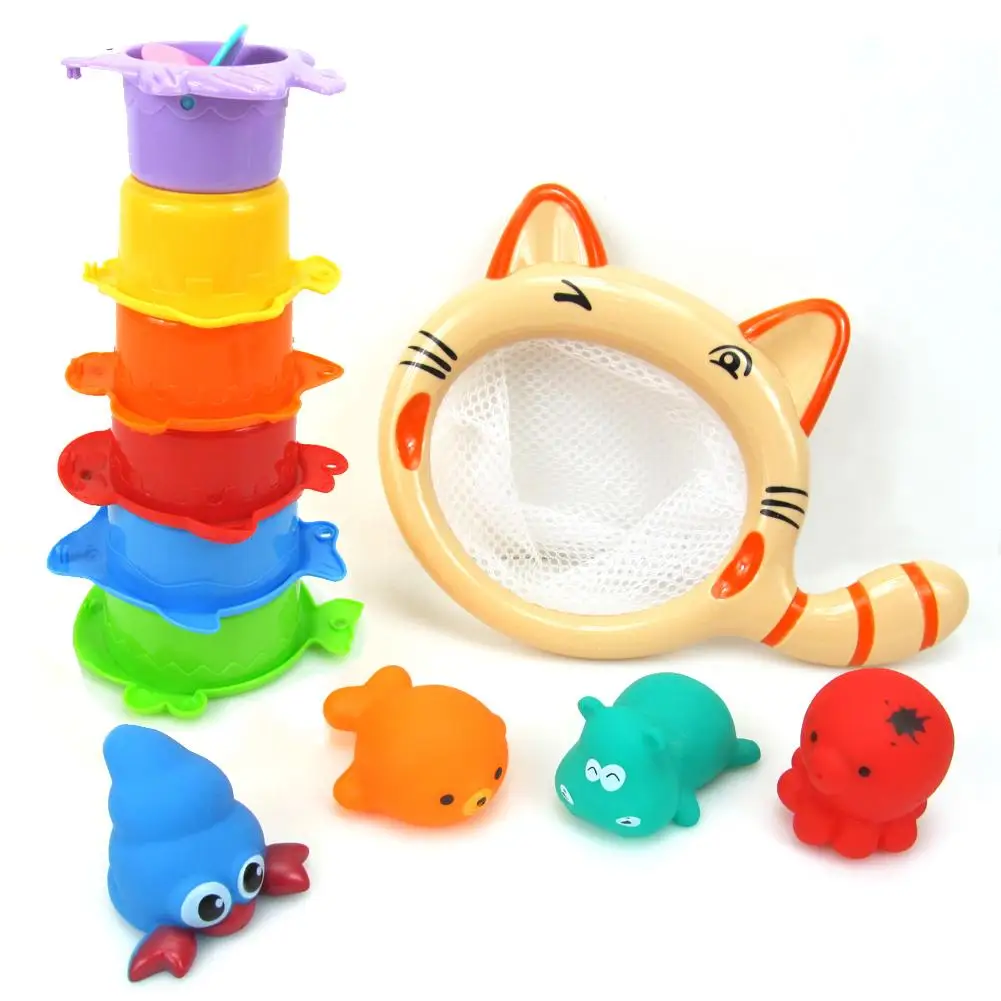 11 шт./компл. милая кошка морские животные укладка чашка для ловли рыбы Детская