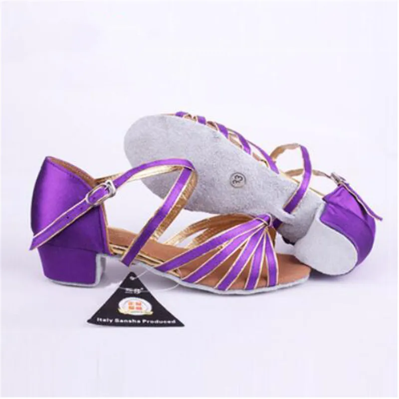 Детские танцевальные туфли для девочек профессиональные на низком каблуке 3 5 см