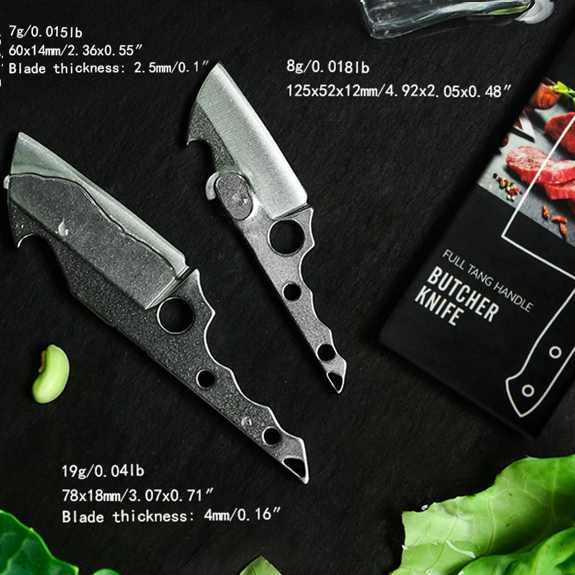 XYj 1 5 ''дюймовый Мясник Мясницкий мини-нож набор легко вынимающийся нож для