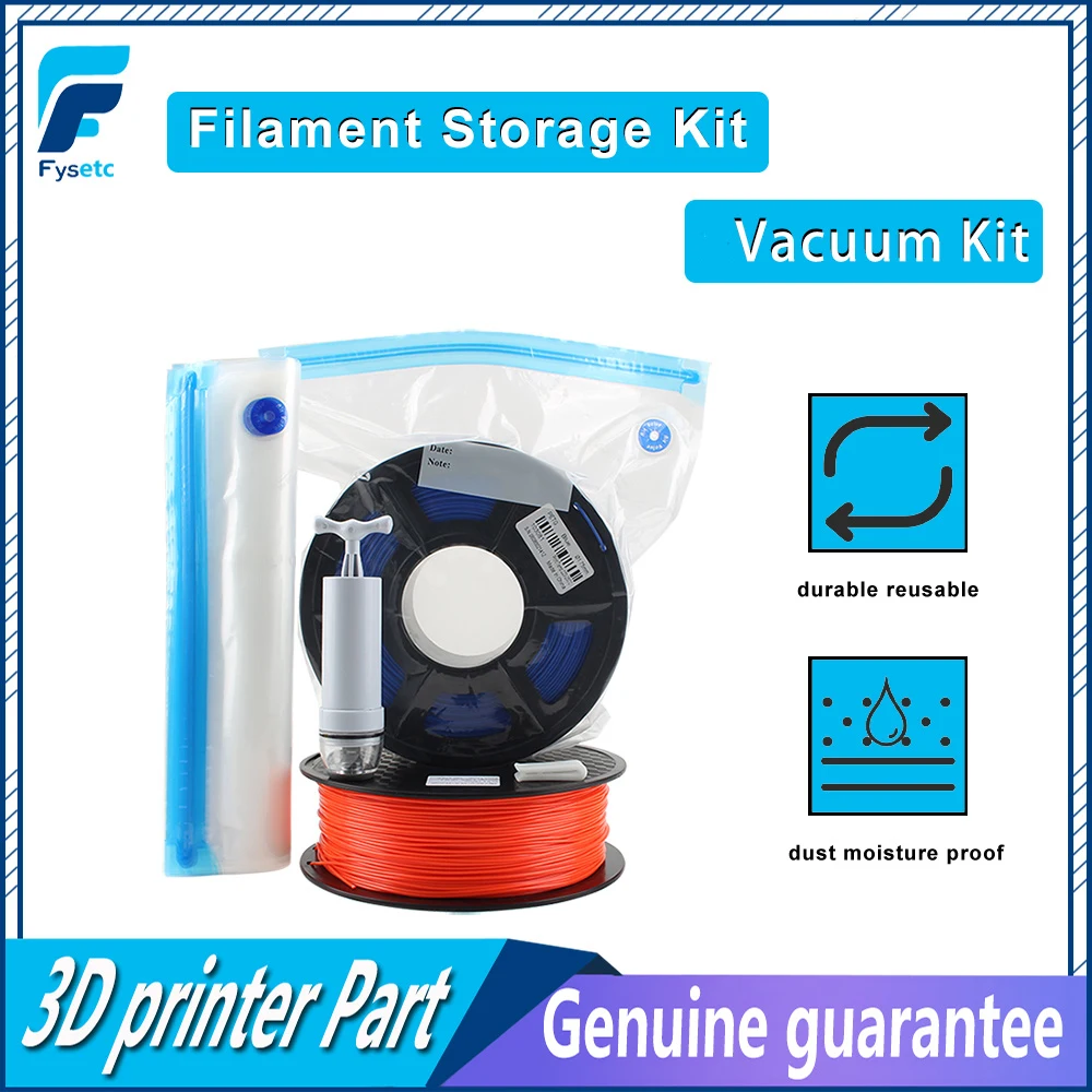 

FYSETC Filament Storage Kit Humidity Resistant Vacuum Set 3D Printer Filament Vacuum Sealing Bags that Keep Filament Dry