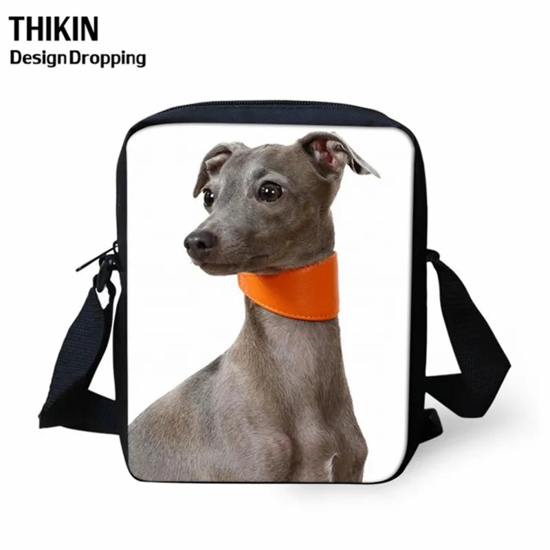 Миниатюрные сумки мессенджеры THIKIN через плечо с принтом Greyhound Dog на заказ Детская