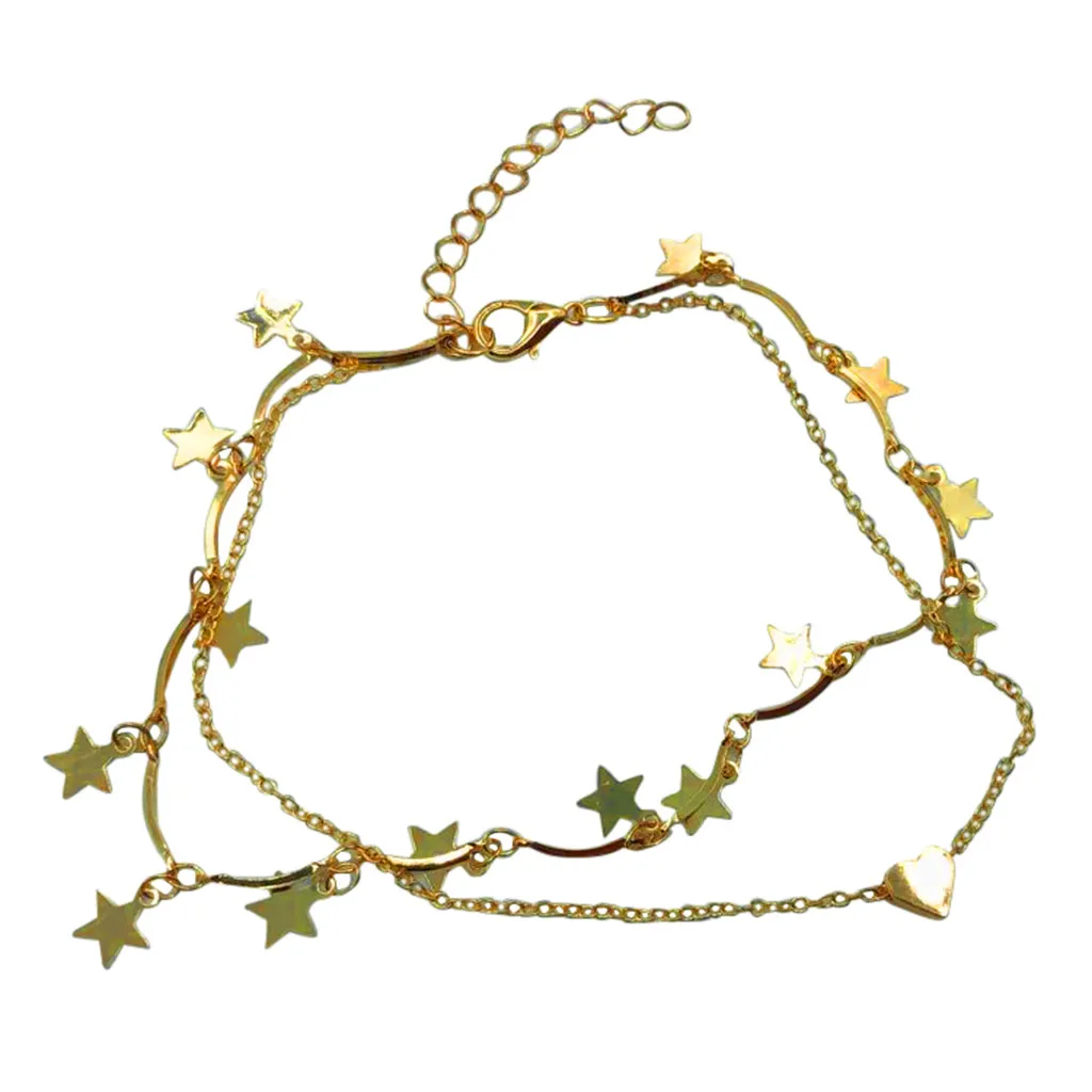 Трендовая цепочка для ног Boho Пляжное ювелирное изделие многослойный ножной