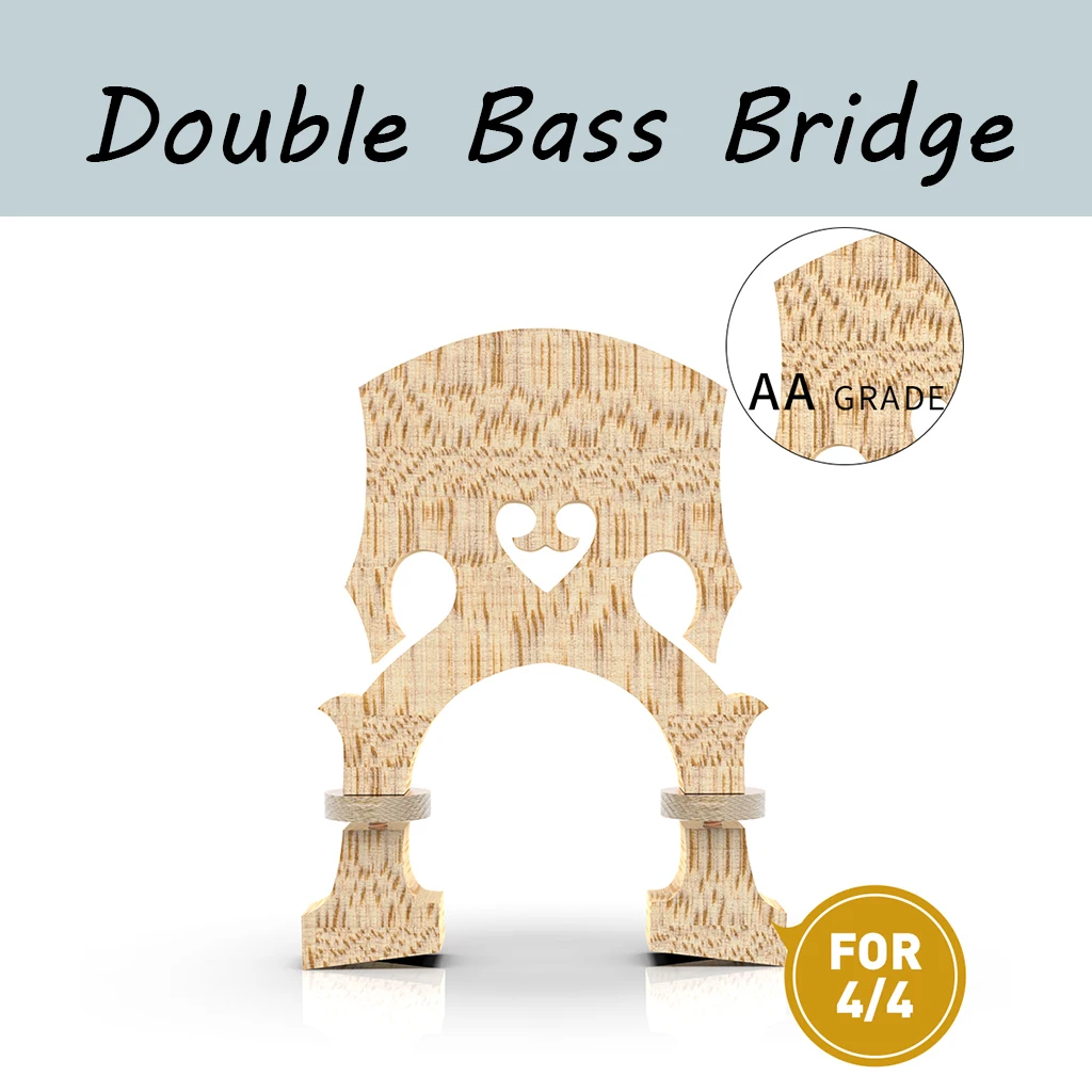 

Double Bass Bridge 1/2 3/4 4/4 Master Maple Double Bass Bridge Adjustable Standard Bridge Bass Violin Use
