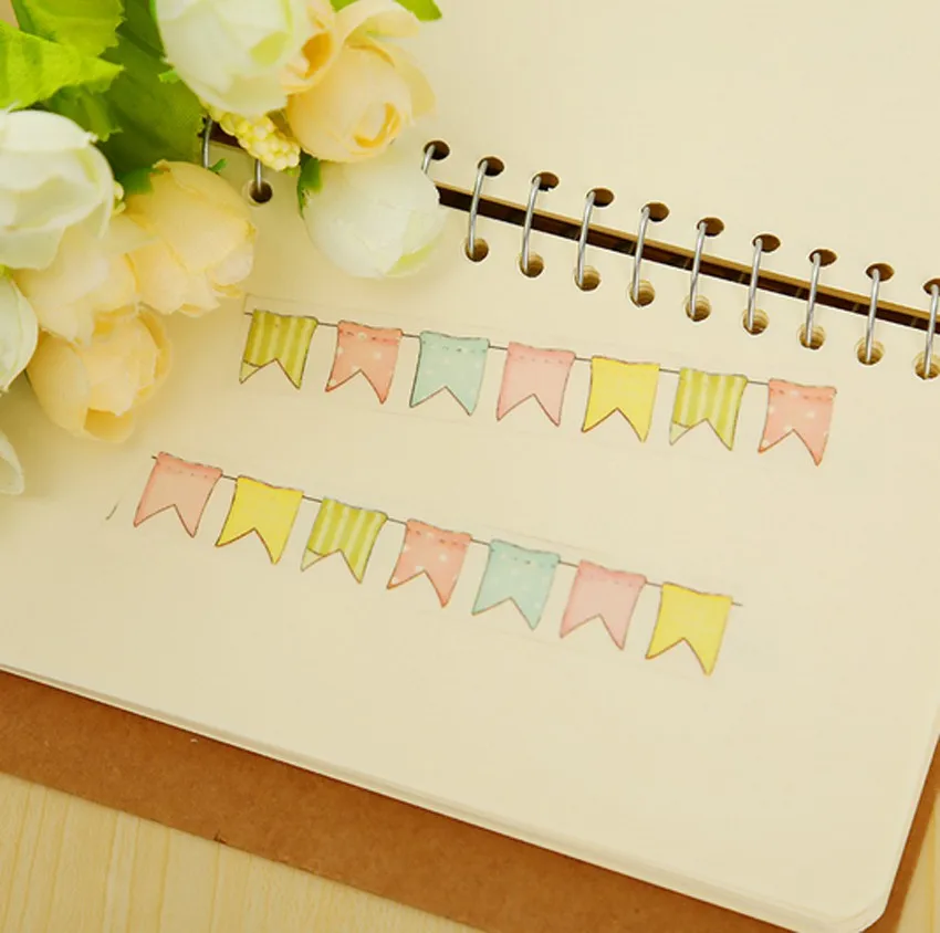 1x Colour Flag Washi Tape DIY Decoration Scrapbooking Masking adhesive For Sticker Photo Album | Дом и сад