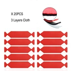 FOSHIO 20 шт виниловая обертка карты Squeegee запасные 3 слоя водонепроницаемый край ткани окна автомобиля скребок ткань углеродного волокна протектор