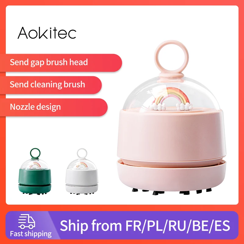 

Aokitec Mini Vacuum Cleaner Office study Desk Desktop Car Vacuum Cleaner Handheld USB Rechargeable Mini Household Cleaning Tools