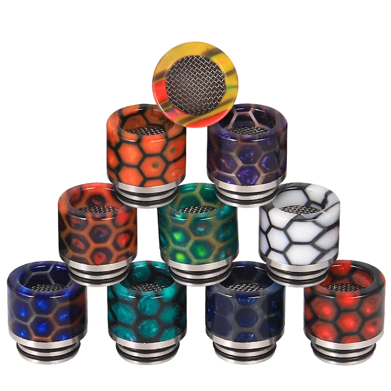 810 новый анти коса фильтр змеиной кожи смолы + SS нержавеющей стали мундштук дрип