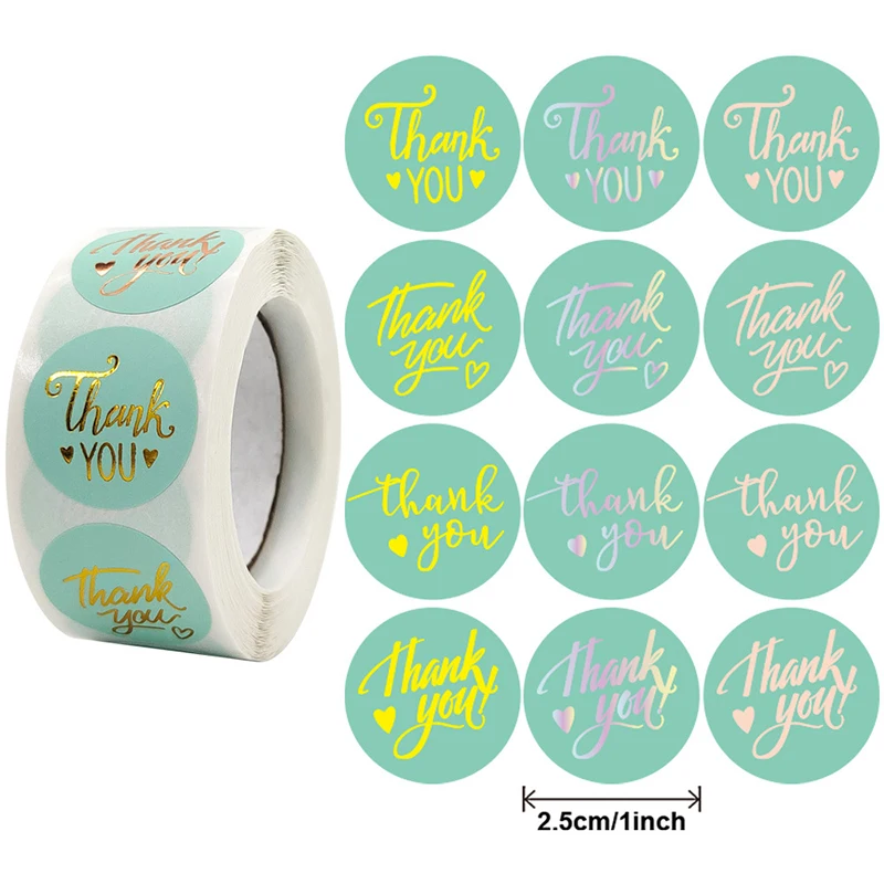 

500pcs Gift Sealing Stickers THANK YOU 25mm Adhesive Labels Baking Wedding Decoration Party Decoration Stickers Halloween