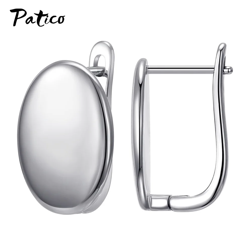 Женские серьги-кольца из серебра 925 пробы