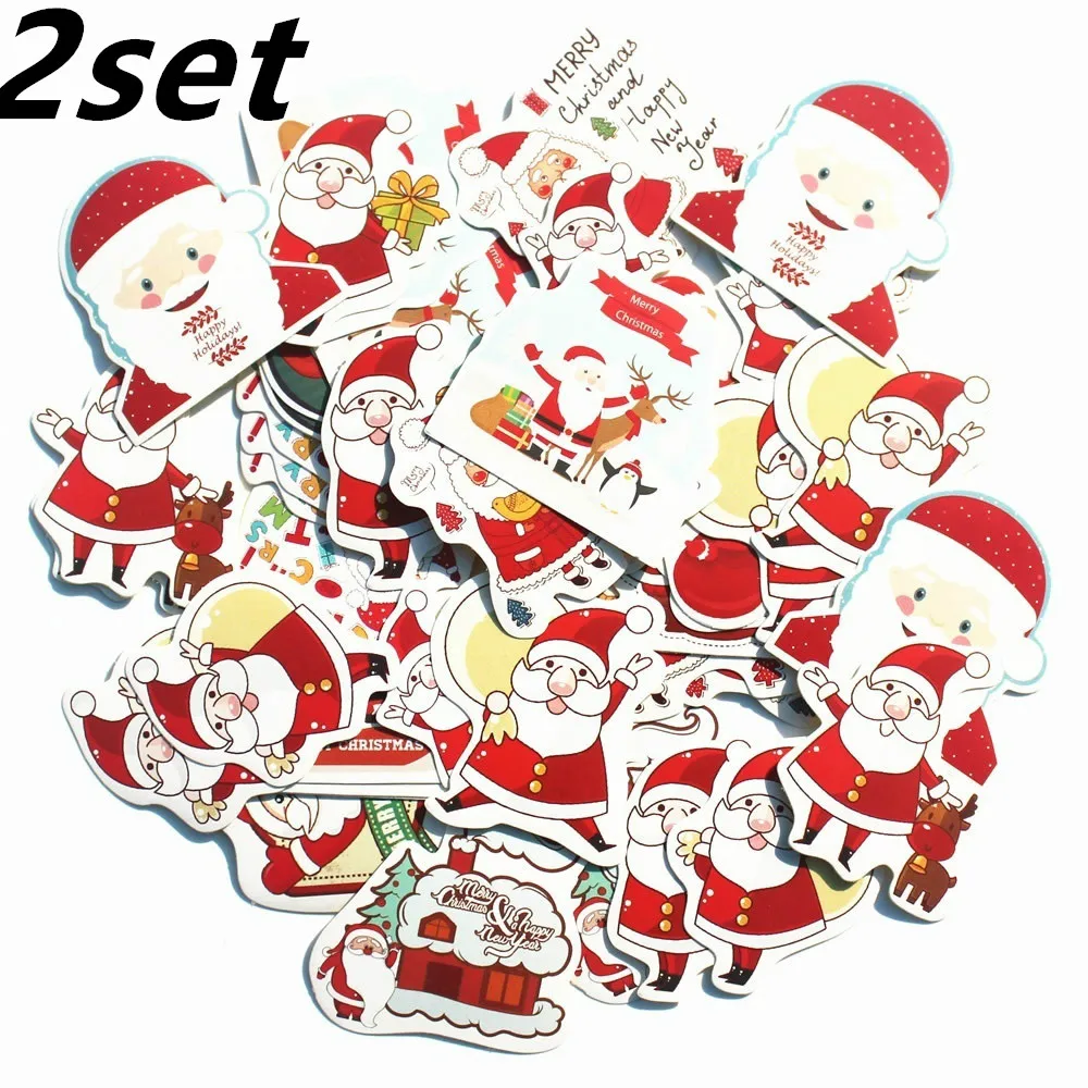 2set 1/2 комплекта с Санта-Клаусом наклейки упаковка блокнот Kawaii планировщик для скрапбукинга липкий канцелярские Эсколар школьные принадлежности - Цвет: 2set