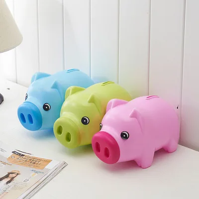 Мультяшный милый поросенок копилка для монет подарок детей сбережения денег