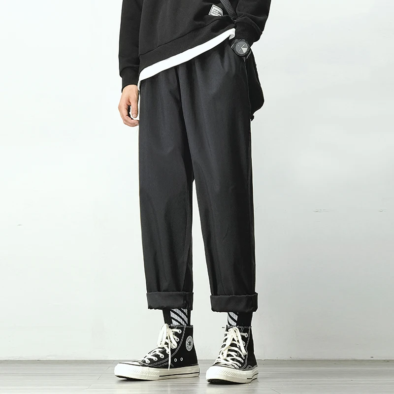 

Men's Joggers Harem Pants Man Black Cotton Comfortable Pant Summer Casual Streetwear Loose Trouser Japanese Trendy Sweatpants
