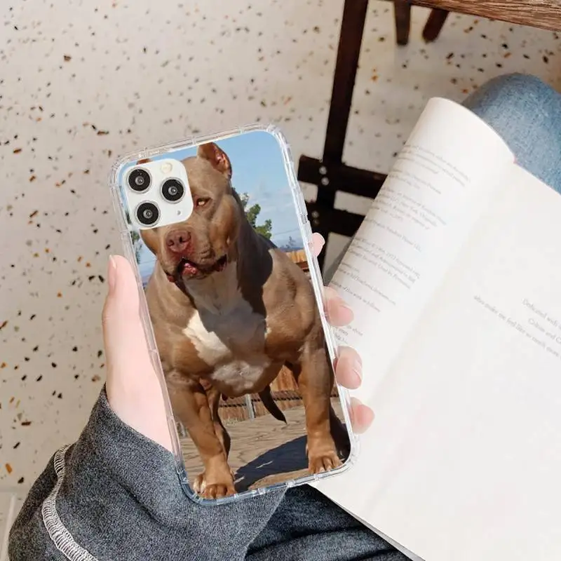 

Ferocious animal pitbull dog Phone Case Transparent soft For iphone 5 5s 5c se 6 6s 7 8 11 12 plus mini x xs xr pro max