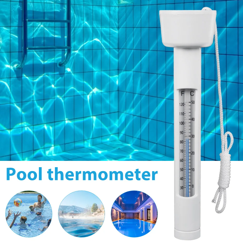 

Practical Swimming Pool Floating Thermometer Multi-functional Durable Spa Hot Tub Ponds Temperature Measuring Meter