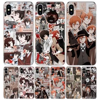 bungo stray dogs poster silicon call phone case for apple iphone 11 13 pro max 12 mini 7 plus 6 x xr xs 8 6s se 5s cover coque