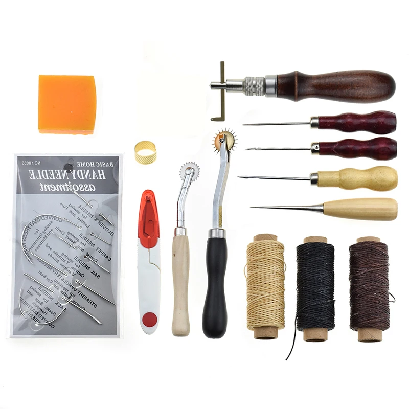 Набор инструментов для работы с кожей 14 шт./компл.|Наборы обработки кожи| |