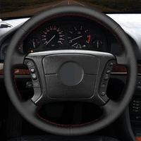 diy black faux leather%c2%a0car accessories steering wheel cover for bmw e36 1995 1997 e46 1998 2004 e39 1995 2003 x3 e83 x5 e53