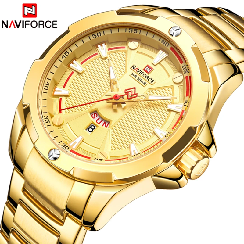 NAVIFORCE мужские часы лучший бренд модные Роскошные военные кварцевые