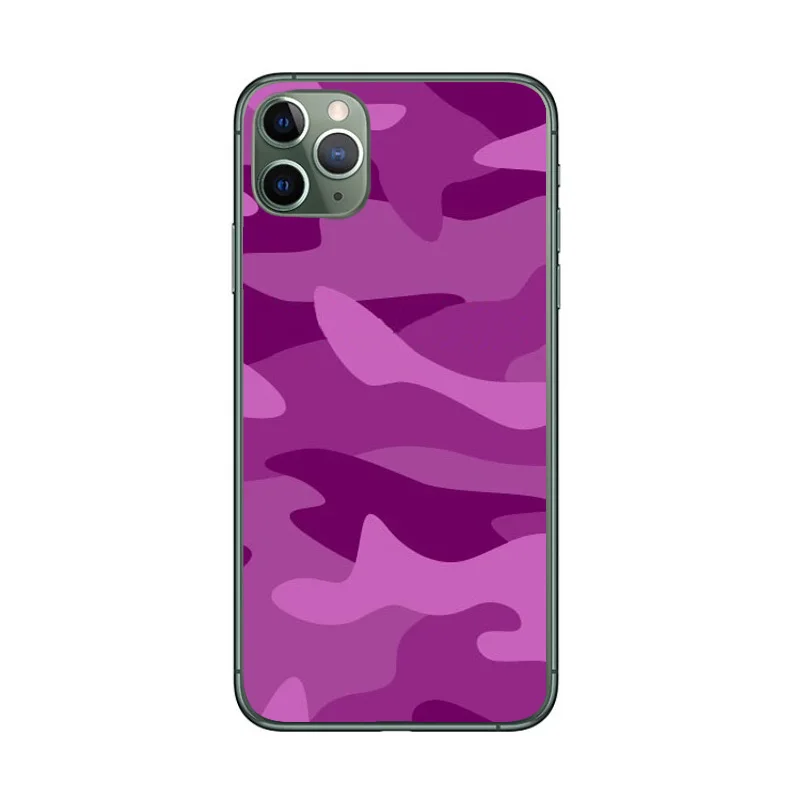 Камуфляжный мягкий чехол для iPhone 12 11 XR Pro Max X XS 6 7 8 6S Plus 5 5s se 2020 | Мобильные телефоны