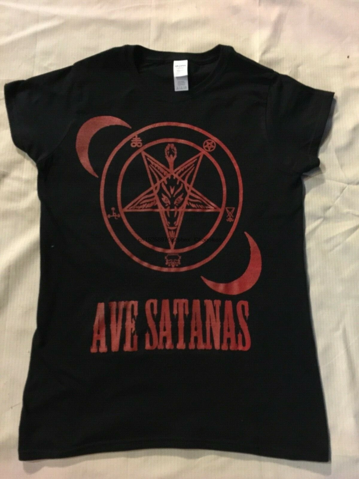 Женская футболка Sigil of baphomet ave satanas маленький и дополнительный размер |