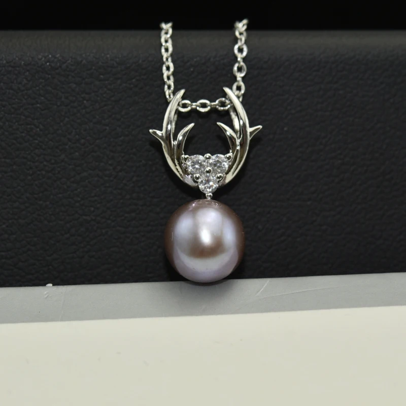 Жемчужное ожерелье SHDIYAYUN New Fine Jewelry из натурального пресноводного жемчуга с серебряным креплением 925 для женщин с подвеской в виде оленя.