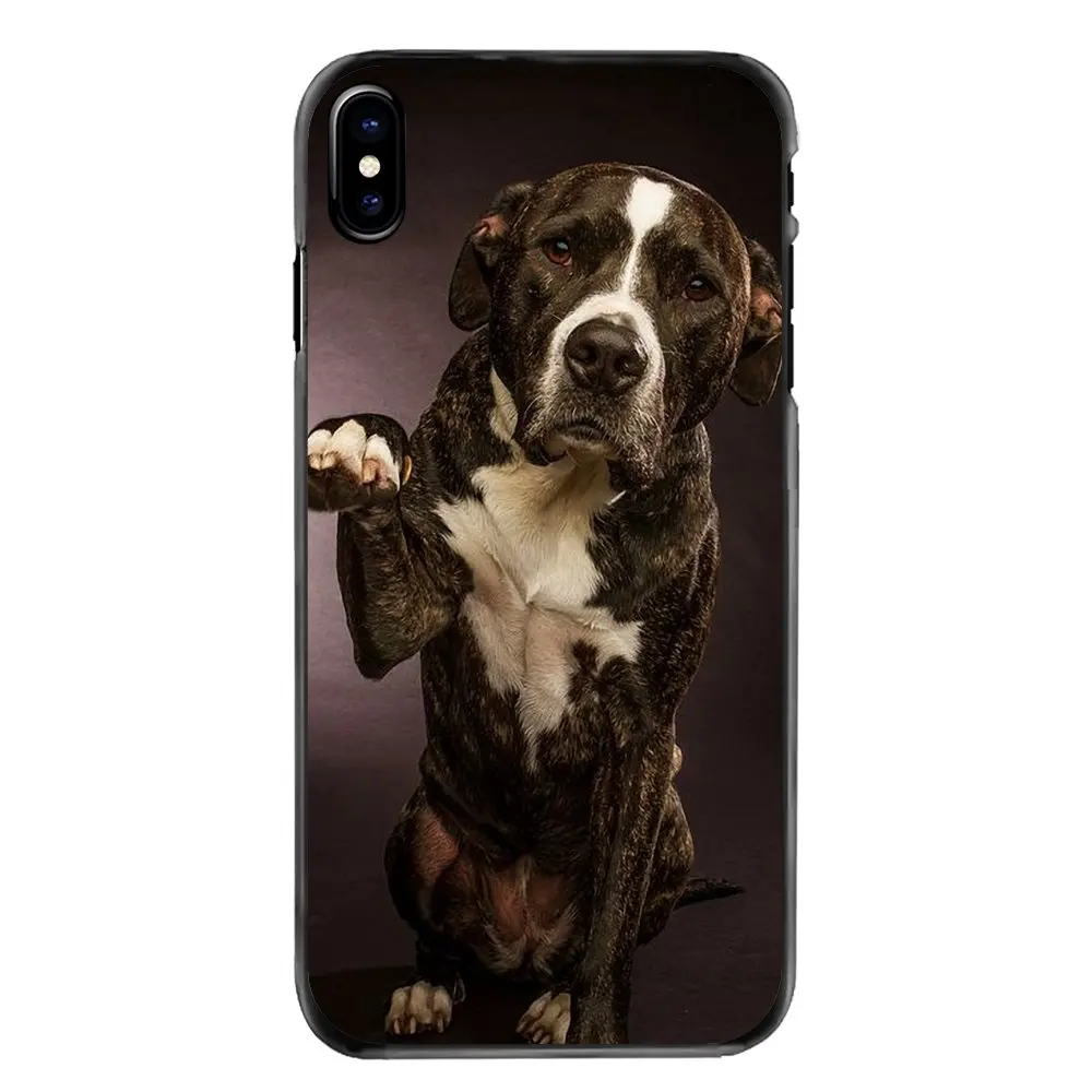 For Samsung Galaxy Note 2 3 4 5 S2 S3 S4 S5 MINI S6 S7 edge S9 S8 Plus Phone Bag Case Pit Bull Dog Pitbull Puppy Painting Animal |
