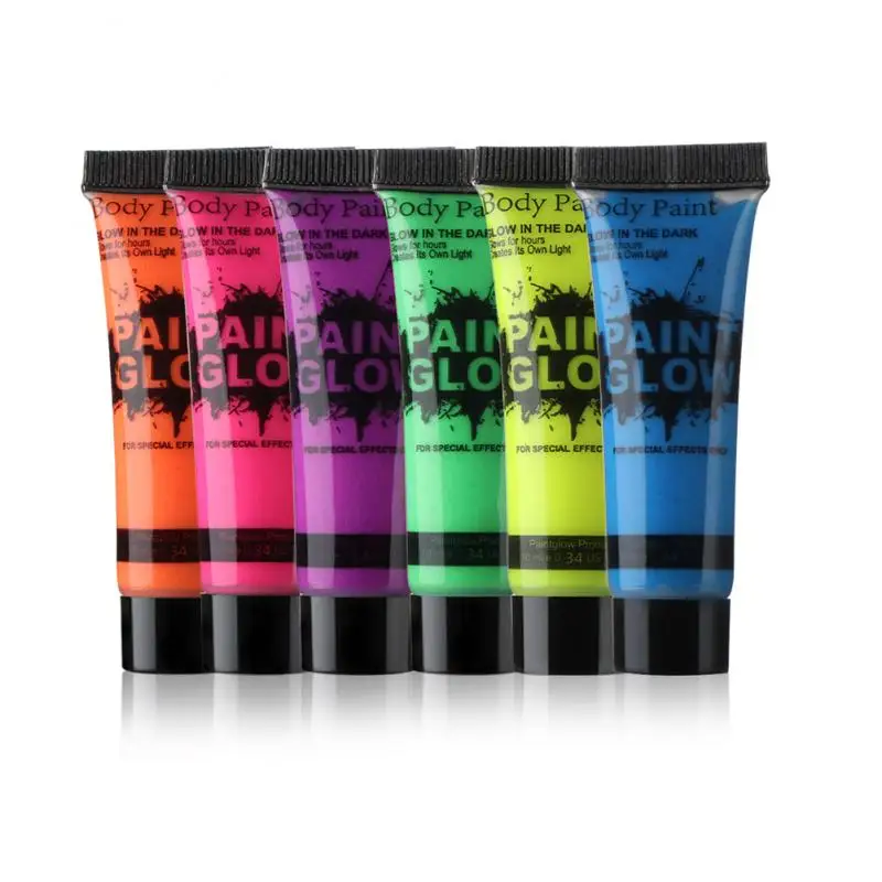 Тела Краски пигменты для лица ночной UV светильник ing световой макияж неоновая