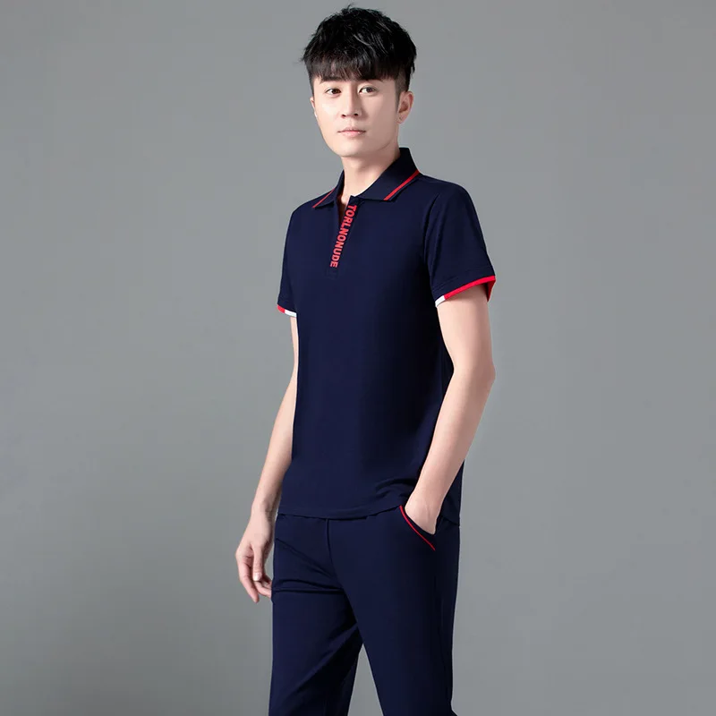 

Couple sportswear suit men's and women's summer short sleeve trousers 2021 fashion large loose casual two piece set