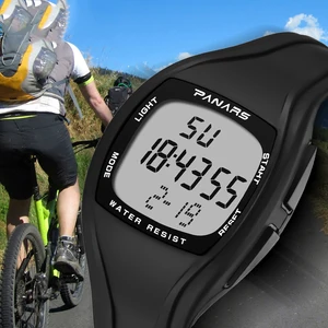 Спортивные мужские цифровые часы SYNOKE, водонепроницаемые светодиодные цифровые часы, ударопрочные часы с датой и таймером будильник на неделю