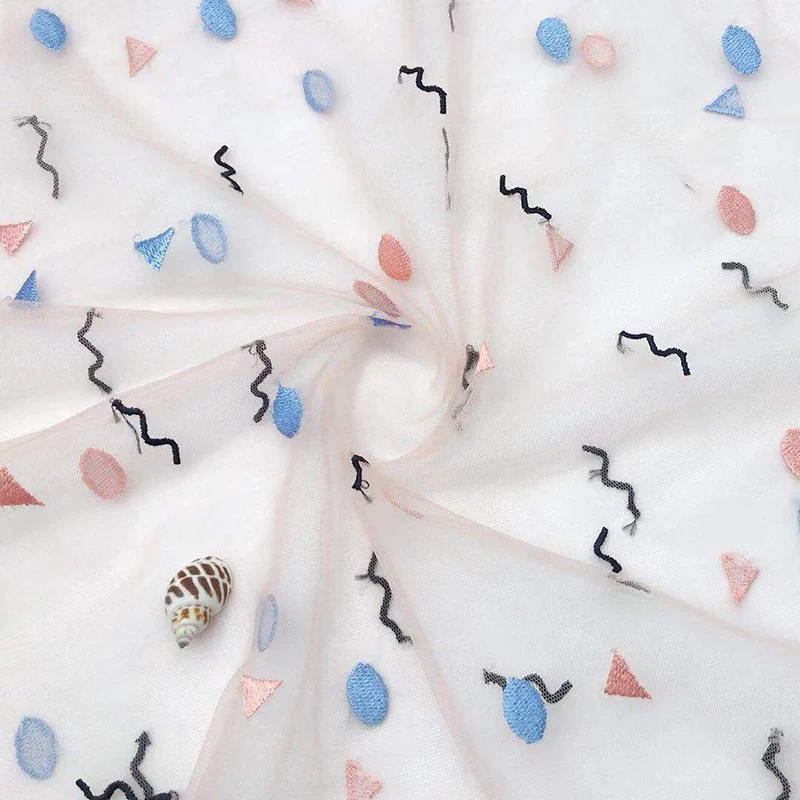 Узор в горошек геометрический узор кружевная вышивка ткань сделай сам одежда