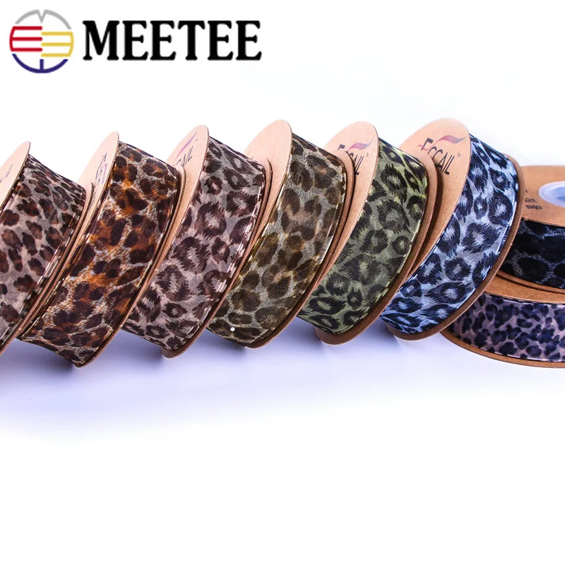 

Meetee 15meters 25/40mm Chiffon Grosgrain Ribbon Polyester Gauze Lace Trims DIY Bow Hair Accessories Floral Packaging Decorative