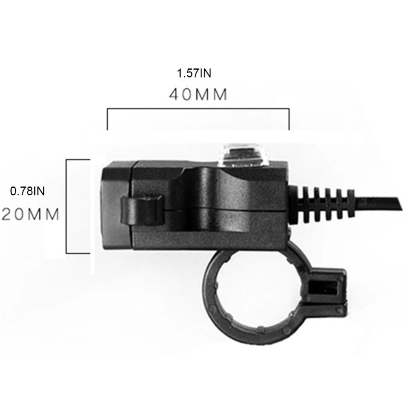 

Dual USB Port 12V Waterproof Motorbike Motorcycle Handlebar Charger 5V 1A/2.1A Adapter Power Supply Socket for Phone Mobile