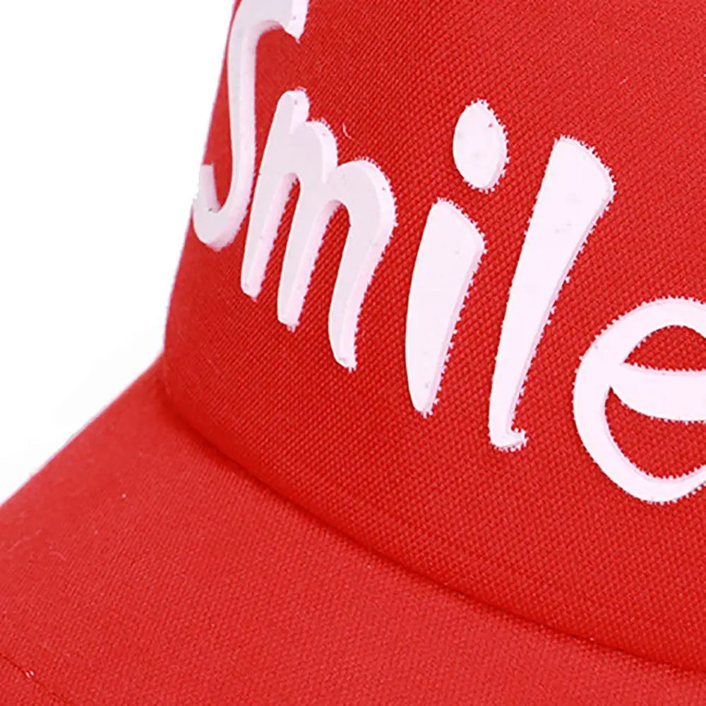 Летняя кепка с надписью Smile сетчатая бейсболка Детские наружные головные уборы
