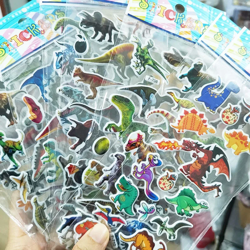 Lote de 40 pegatinas de dibujos animados en 3D para ni&ntilde;os y ni&ntilde;as, pegatinas de princesa con volumen aleatorio, regalos de cumplea&ntilde;os-3