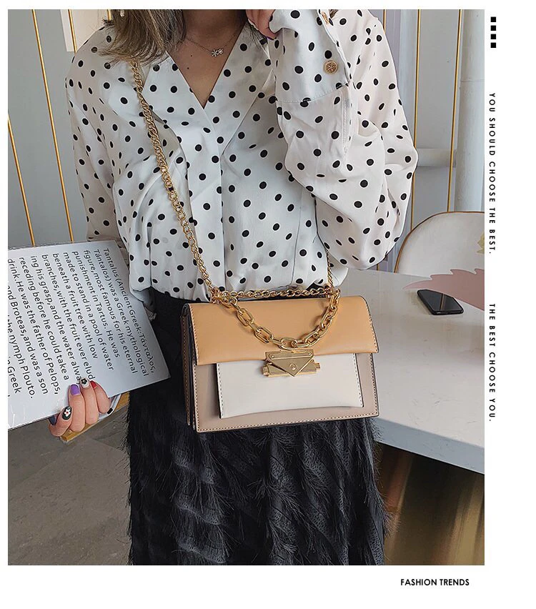 Женская сумка 2019 роскошная кожаная контрастных цветов женская дизайнерская на