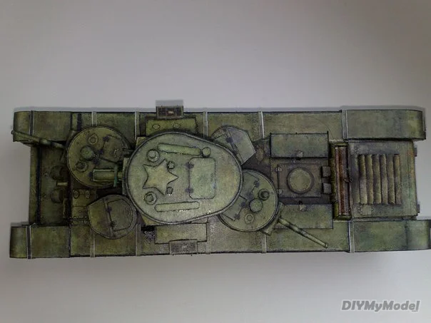 DIYMyModeI-tanque pesado de t-35a sovi&eacute;tico, bricolaje, artesanal, KIT de modelo de papel hecho a mano, rompecabezas de juguete, regalo, accesorios de pel&iacute;cula-4