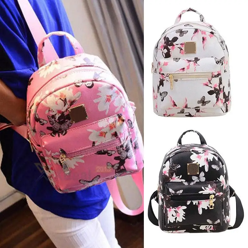 Прочный износостойкий рюкзак из искусственной кожи 3 цветов маленький школьная