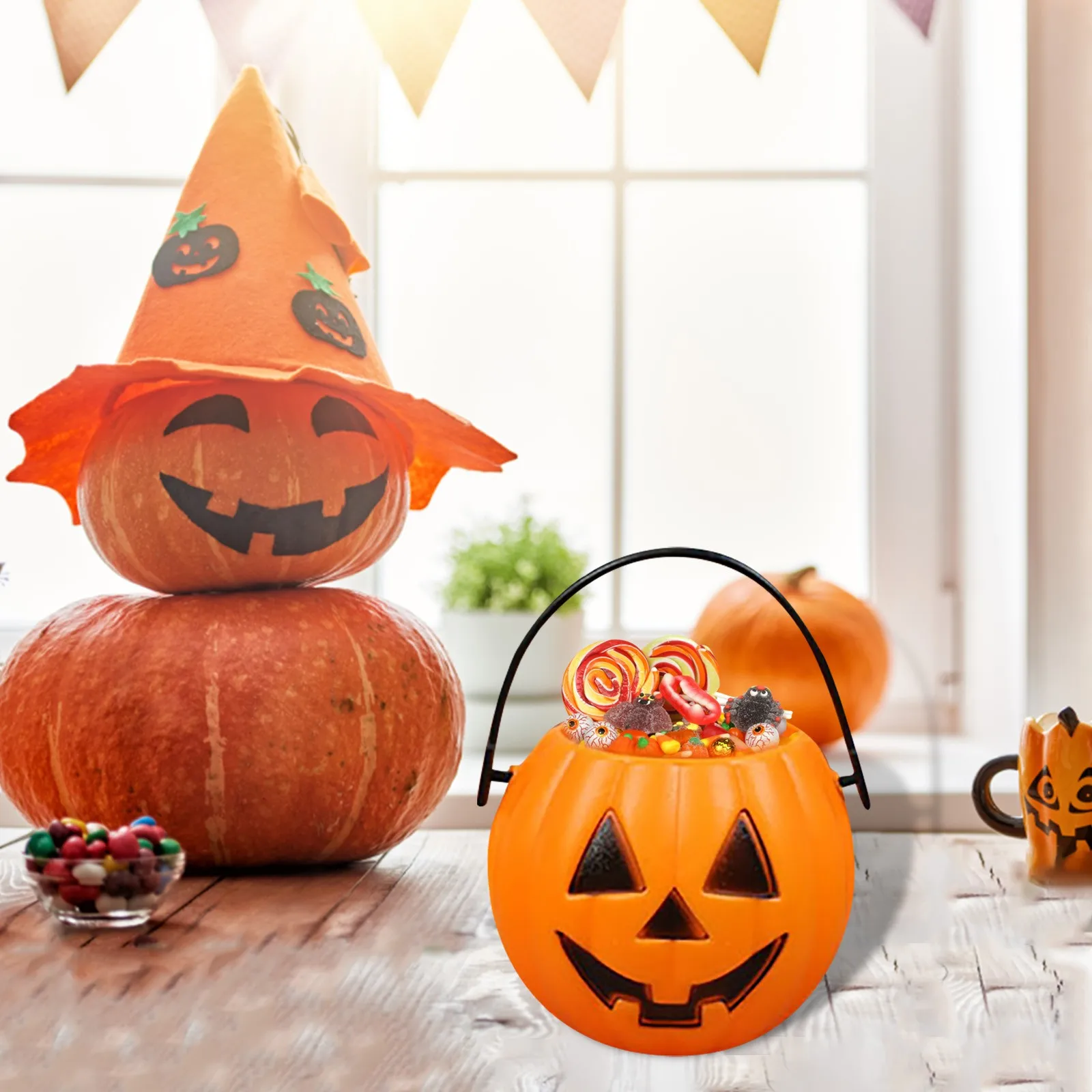 

Halloween Decorations Tricky Toys Event Gifts Small Pumpkin Lantern Portable Small Pumpkin Novel Funny Performance Props