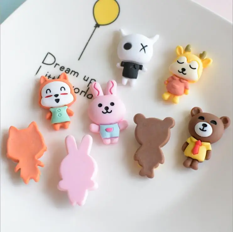 

Cartoon Animal Flatback Resin Cabochon Scrapbooking For Hair Bows Center Embellishments DIY Accessories Phone Decor