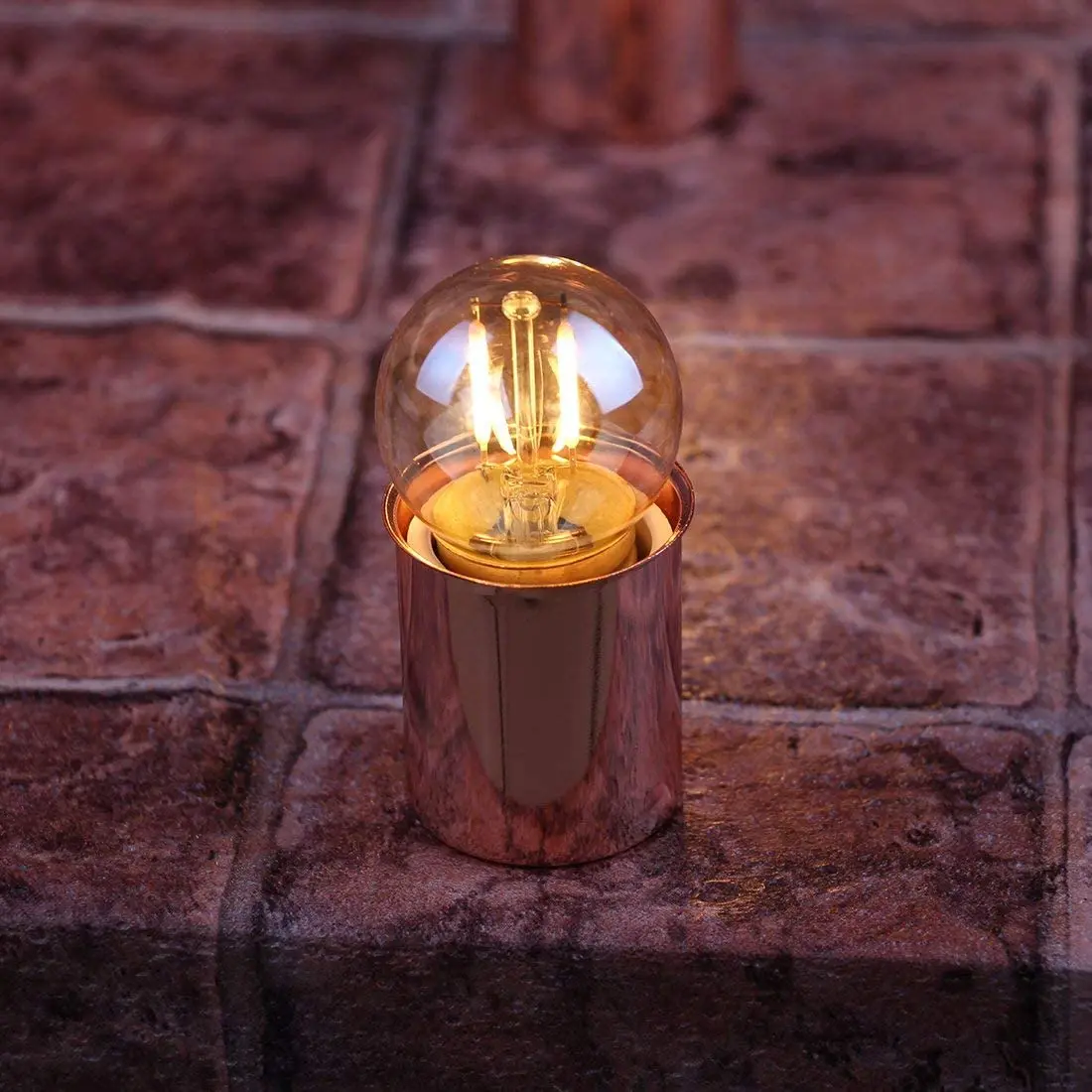 

G40 LED Filament Mini Globe Light Bulb 1W Gold Warm White 2200K Amber Class 110-220V E27 Candelabra Bulb for Outdoor Living Room