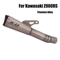 for kawasaki z900rs titanium alloy exhaust system pipe connect link tube middle mid pipe muffler end tips slip on motorcycle