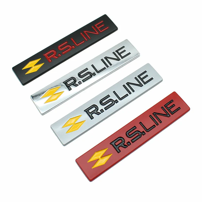Car 3D Metal Trunk Body Badge Emblem Stickers For Renault RS Line Captur Duster Megane 2 3 Clio Logan Laguna 2 koleos Scenic 2