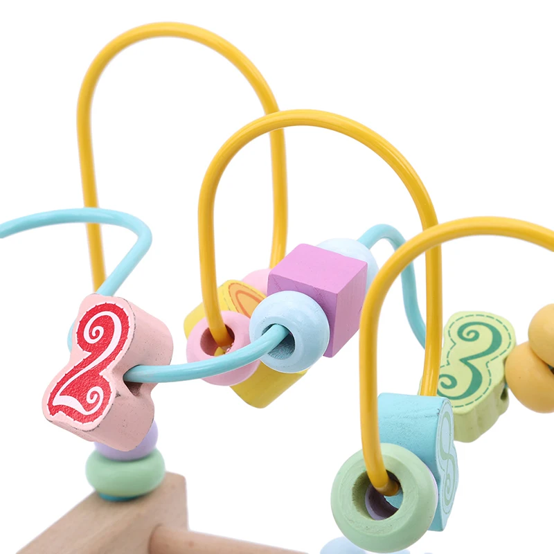 

Color Digital Bead Toy 1-2-3 Years Old Puzzle Beaded Infant 6-12 Months Male Maze Roller Coaster Education Wooden Puzzle