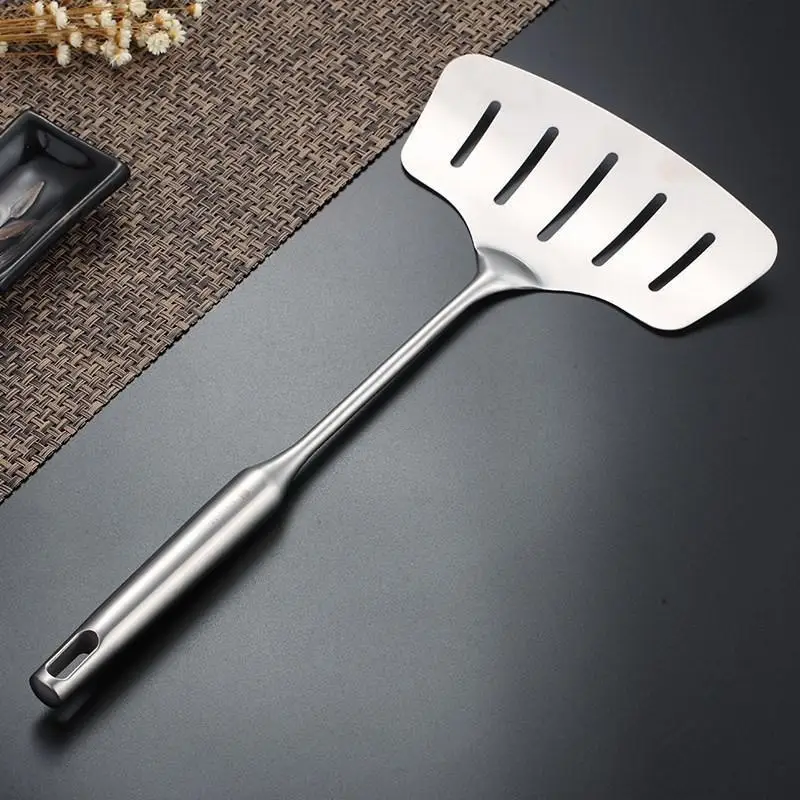 7 шт. набор 304 нержавеющая сталь рыбий Тернер деревянная ручка лопатка для стейков