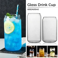 600ml400ml drinking glasses home water cup can shaped heatable high temperature glass cups tea beer tumbler cup coffee mug
