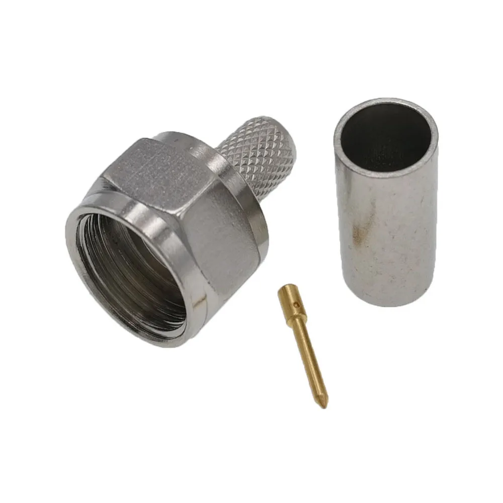 10 шт. F Штекерный прямой обжимной соединитель RG58 LMR195 RG142 RG400 RF|connector honda|connector rg6connector
