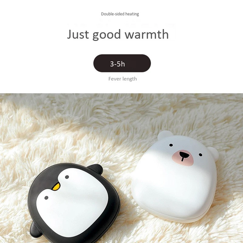 

Cute Cartoon Mini Hand Warmer Portable USB Rechargeable Power Bank(4000MAh) Dual-Purpose Hand Warmer