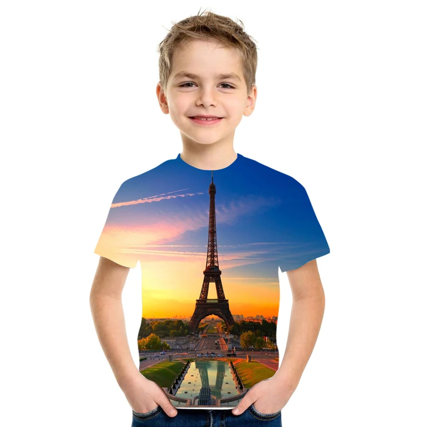

Boys Lovely Starry Sky Print Clothes Girls 3D Funny T-shirts Costume Children 2021 summer Clothing Kids Tees Baby Tshirts